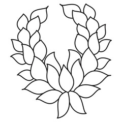 Floral calm sequence mandala coloring book page