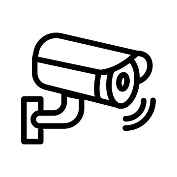CCTV Camera (side view) Line Icon of Security Systems (Home) Icon Set