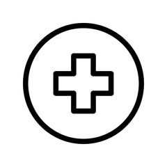Medical Cross Line Icon of First Aid and Emergency Icon Set