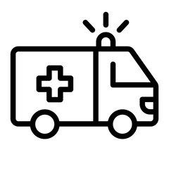 Ambulance Kit Line Icon of First Aid and Emergency Icon Set