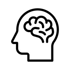 Brain Function Line Icon of Mental Health and Therapy Icon Set