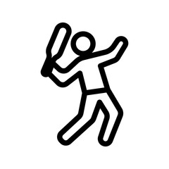 Player Catching Line Icon of American Football Icon Set