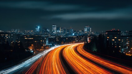 Fototapeta premium City highway at night