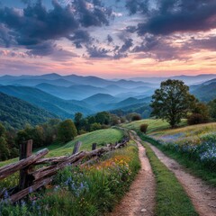 Mountain Trail at Dusk