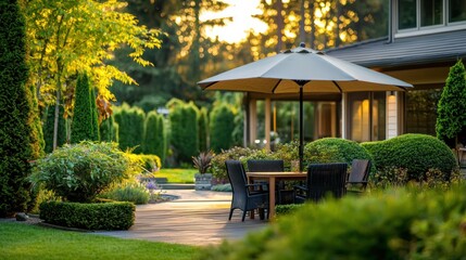 Home patio outdoor setting
