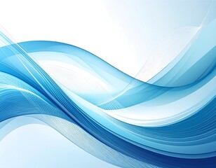 Abstract blue and white wavy design