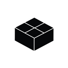 Black barfi sweet icon isometric view dessert food