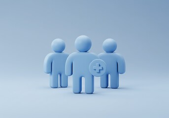 Team Building Collaboration Group Concept with Plus Sign Symbol Graphic