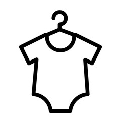 Baby Onesie Line Icon of Maternity and Parenthood Icon Set