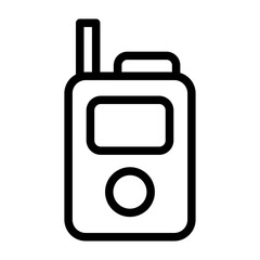 Walkie Talkie Line Icon of Skiing and Snowboarding Icon Set