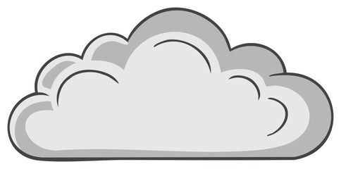 Fluffy cloud formation vector illustration cartoon atmospheric weather element