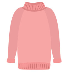 Cute sweater in cartoon style isolated on white background. Water protective raincoat.