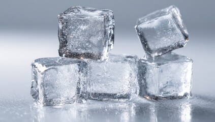Close-up of ice cubes