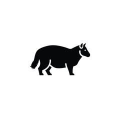 Black sheep silhouette icon animal white