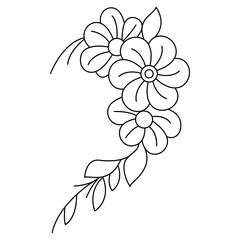 Layered flower pattern mandala coloring book page