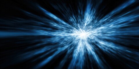 Abstract blue radial burst explosion