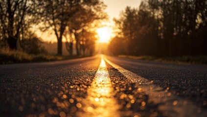 Golden sunset road (1)