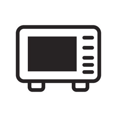 Microwave Line Icon of Home Appliances Icon Set