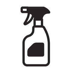 Spray Bottle Spray Bottle Line Icon of Cleaning and Housekeeping Icon Set