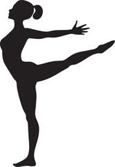 Gymnastic Poses Silhouette Set – Acrobatics, Athlete Dance, Fitness Vector Icons