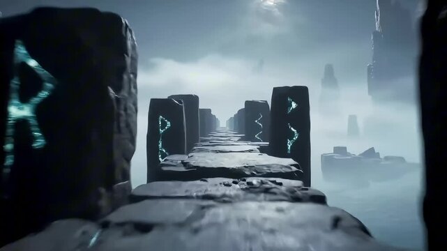 Fantasy Dungeon Game Navigating Ancient Runestone Paths Through the Mist, Awaits Discovery in this Mystical Realm