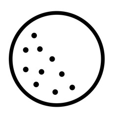 Golf Ball Line Icon of Golf Black Icon Set