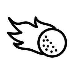 Fast Golf Ball Line Icon of Golf Black Icon Set