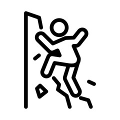 Rock Holds Se Line Icon of Bouldering Icon Set