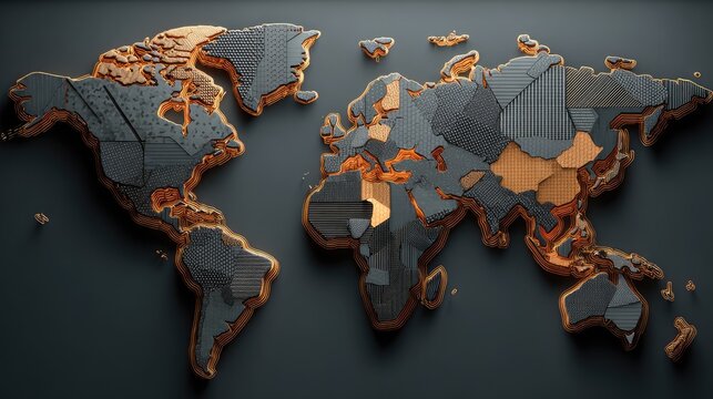 Abstract World Map Texture