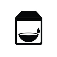 Black oil lamp in glass container diya