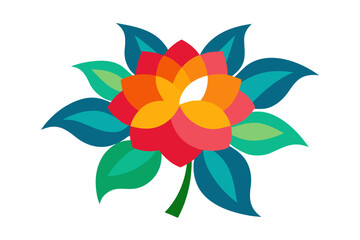 abstract colorful flower