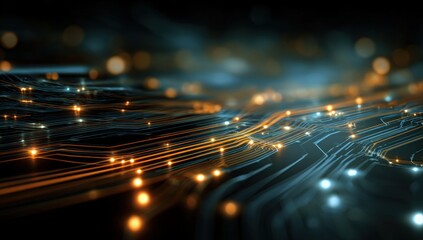 Abstract representation of interconnected circuits