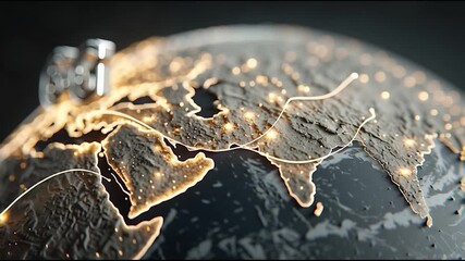 A digital globe highlighting Europe with '6G' technology symbol. - Powered by Adobe