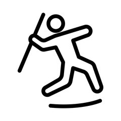 Discus Throw Line Icon of Athletics Icon Set