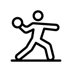 Shot Put Line Icon of Athletics Icon Set