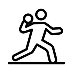 Walking Race Line Icon of Athletics Icon Set