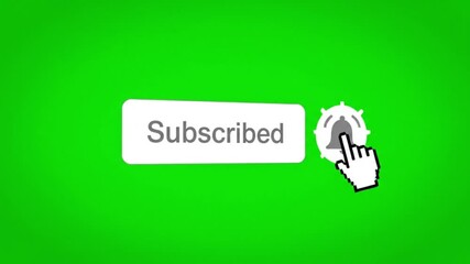 Subscribe Button Animation Green Screen Video for YouTube & Social Media