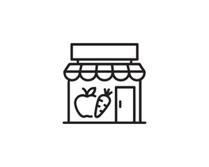 Produce Market vector icon design illustration.