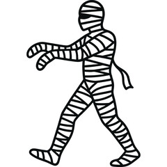 Abstract vector illustration of an Egyptian mummy Illustrator Artwork