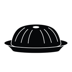 Black halwa icon on white background dessert sweet