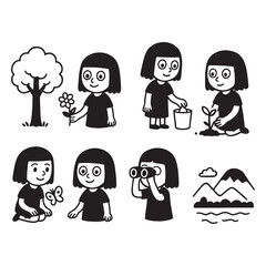 Girls Nature Exploration Planting Observing and Discovering the Outdoors