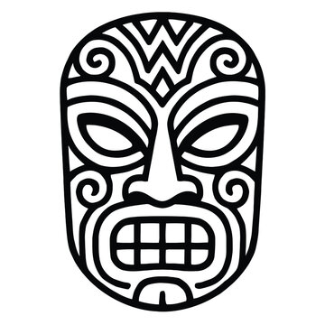 Colorful Aztec Mask Vector Art