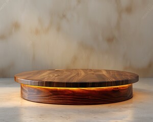 Obraz premium Polished Wooden Product Display Podium for Retail or Showroom Use