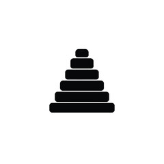 Black pyramid stack icon white