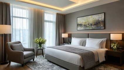 Modern hotel room interior