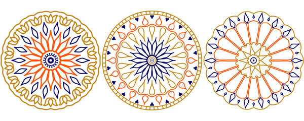 Colorful easter egg vector with a floral pattern and circular geometric ornament