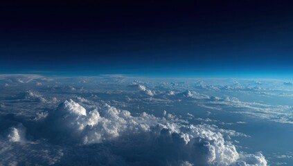 High-altitude view of Earth's clouds and atmosphere