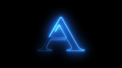 3d glowing neon number four symbol with a metal triangle and alphabet design - Powered by Adobe