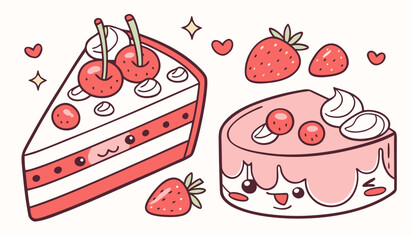 vector illustration of a cherry pie