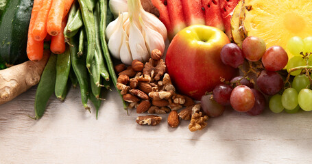 Selection of  high fiber rich food.